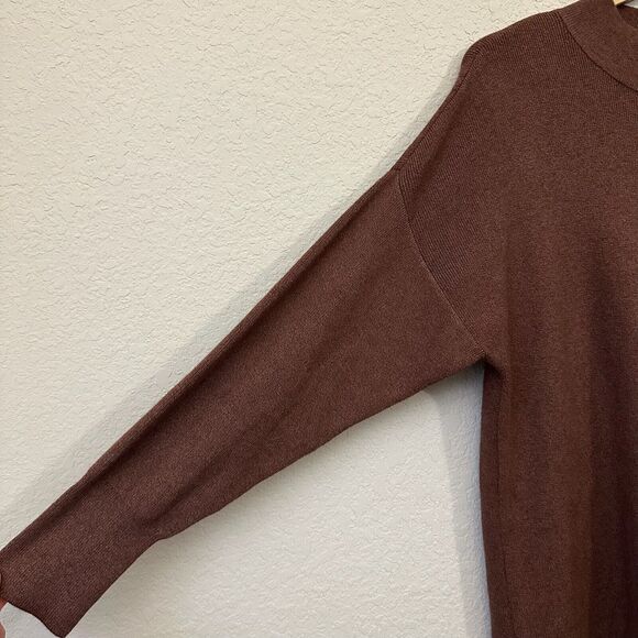 ABERCROMBIE & FITCH Sweater Dress Brown Knit LS Mock Neck NWT - Picture 4 of 9